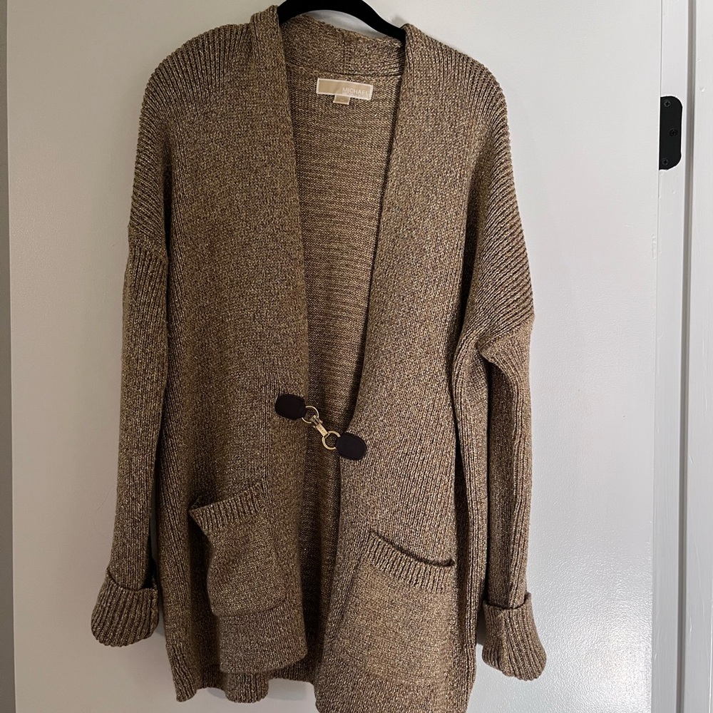 Micheal Kors gold shimmer lurex cardigan